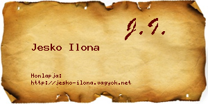 Jesko Ilona névjegykártya