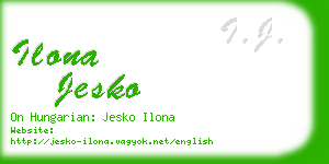 ilona jesko business card